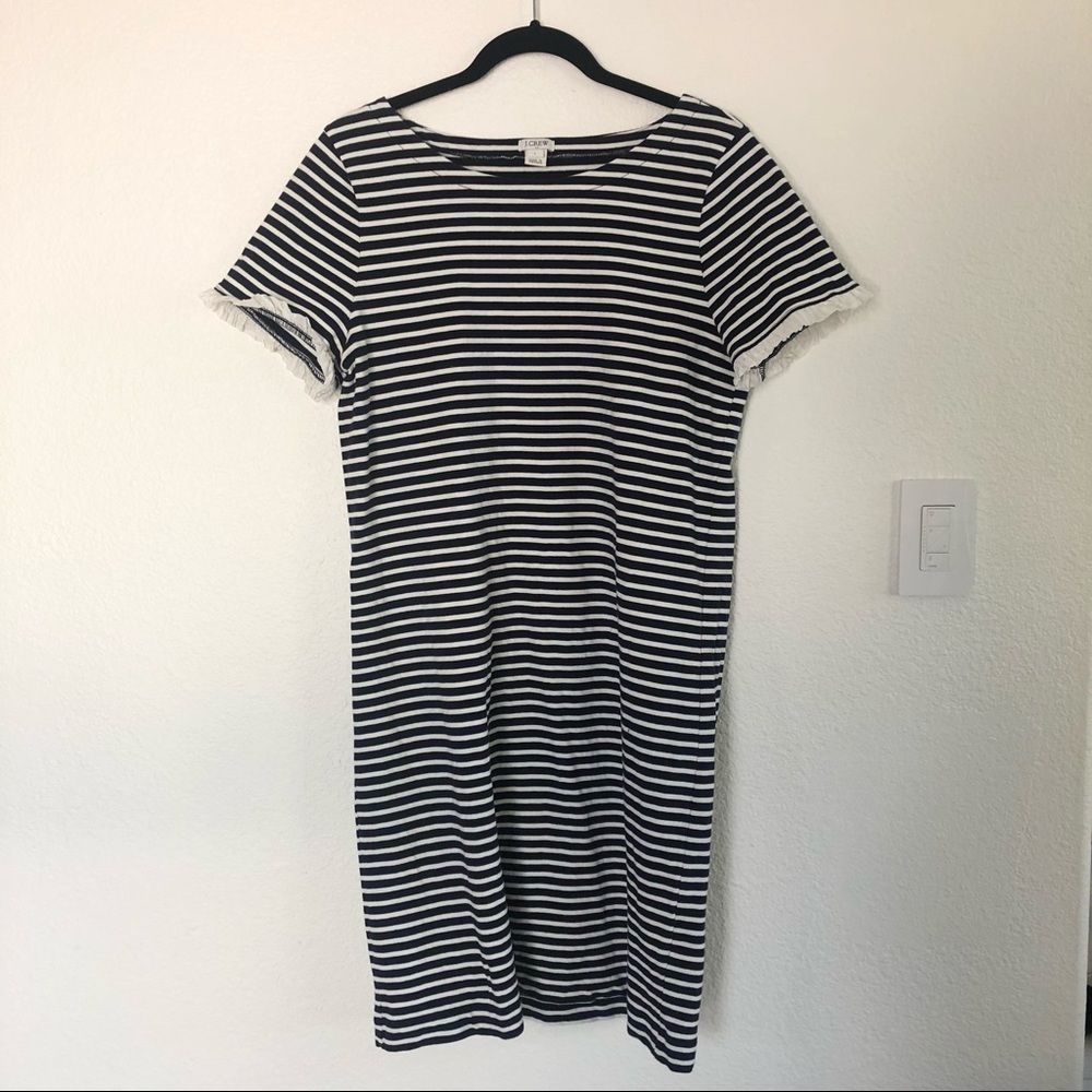 Navy/white stripe J. Crew T-shirt Dress